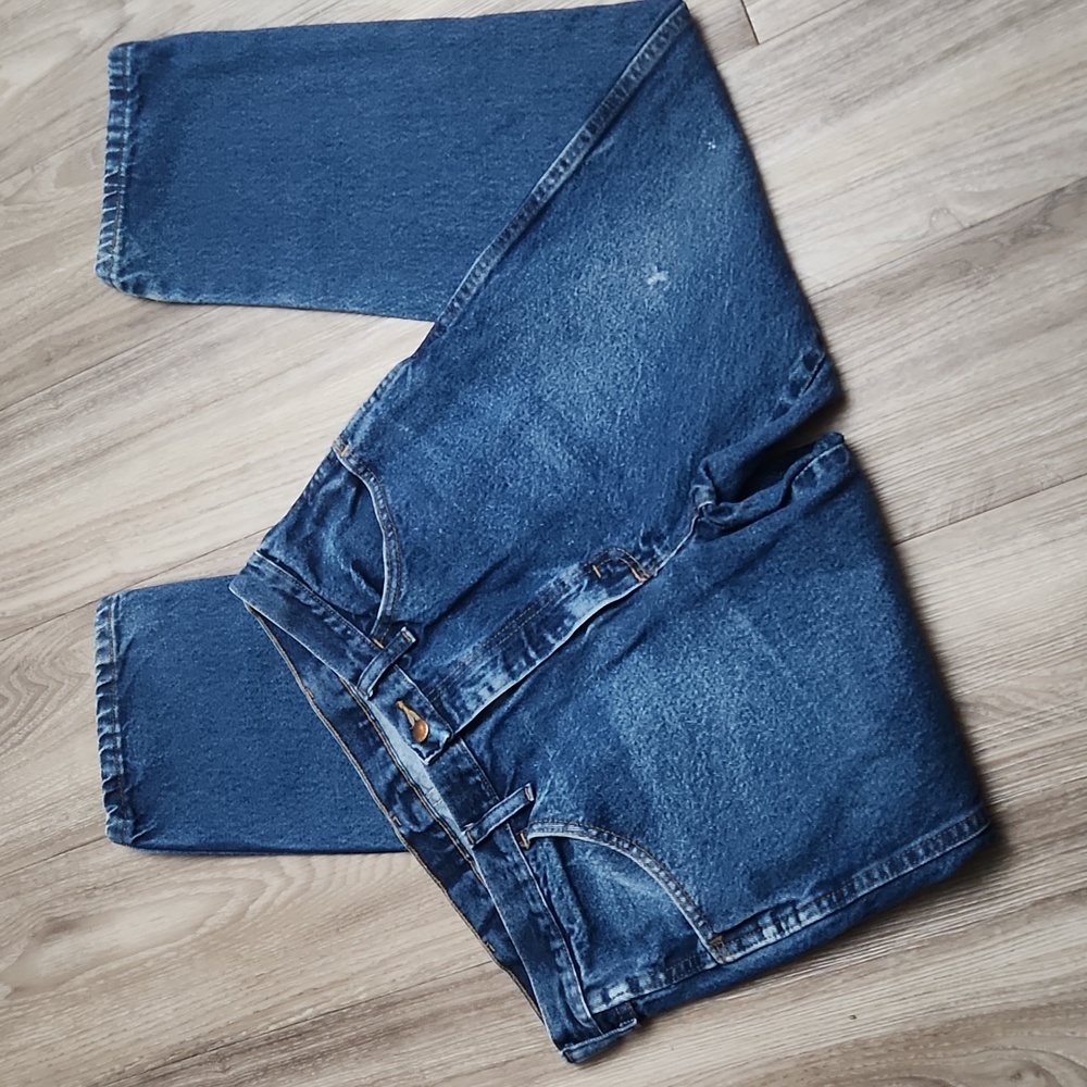 Rustler Distressed Straight Leg Blue Jeans Men's 34x29 RN 130273 100% Cotton